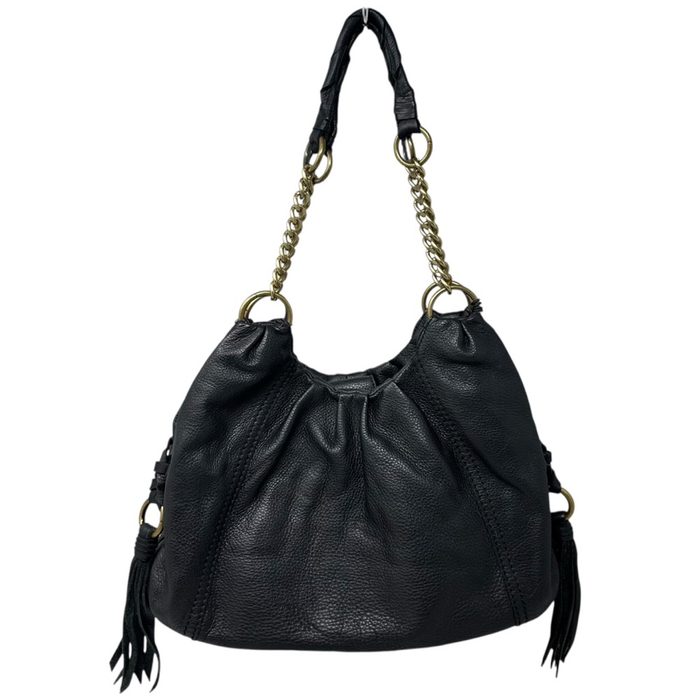 The Sak Black Pebbled Leather Hobo Bag Shoulder Purse Handbag